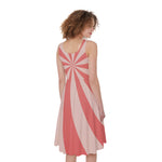 Pink Swirl Print Women's Sleeveless Dress