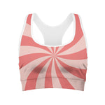 Pink Swirl Print Women's Sports Bra