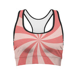 Pink Swirl Print Women's Sports Bra