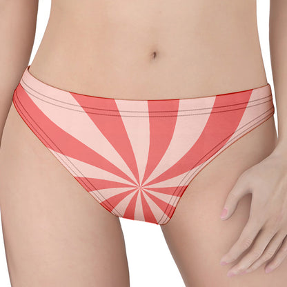 Pink Swirl Print Women's Thong