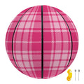 Pink Tartan Pattern Print Basketball
