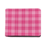 Pink Tartan Pattern Print Bifold Wallet