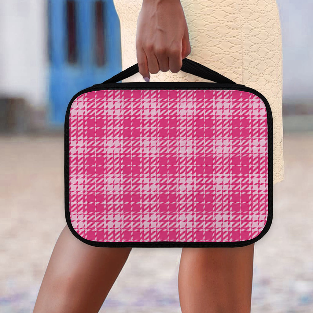 Pink Tartan Pattern Print Classic Bible Case