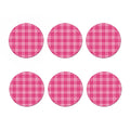 Pink Tartan Pattern Print Coaster Set