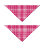 Pink Tartan Pattern Print Dog Bandana