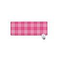 Pink Tartan Pattern Print Extended Mouse Pad