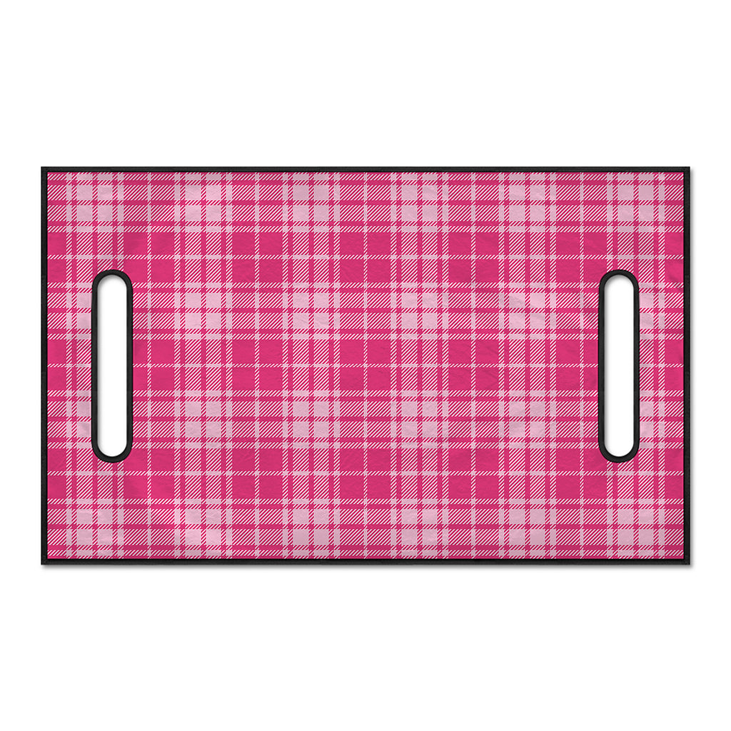 Pink Tartan Pattern Print Golf Cart Seat Cover