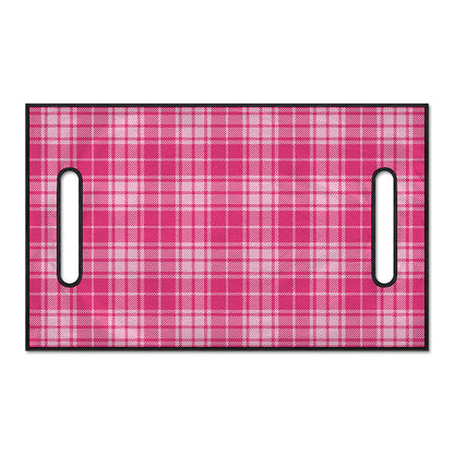 Pink Tartan Pattern Print Golf Cart Seat Cover