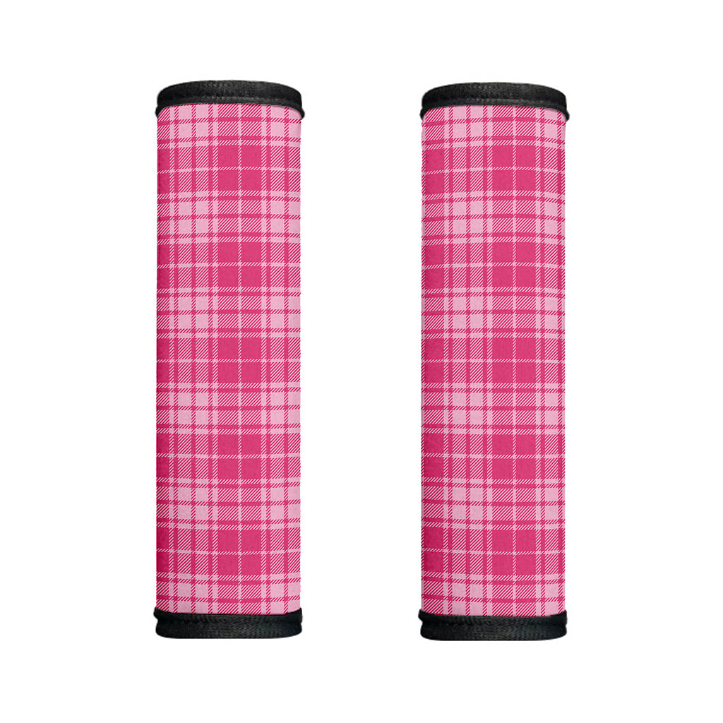 Pink Tartan Pattern Print Handle Covers