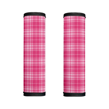 Pink Tartan Pattern Print Handle Covers