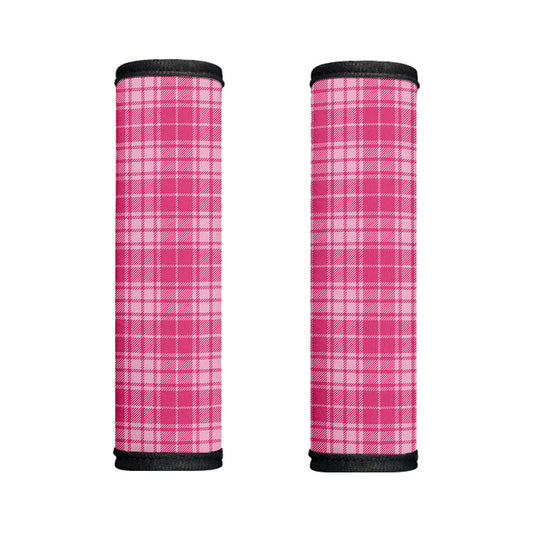 Pink Tartan Pattern Print Handle Covers