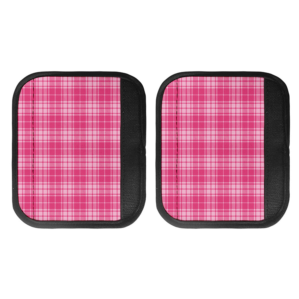 Pink Tartan Pattern Print Handle Covers