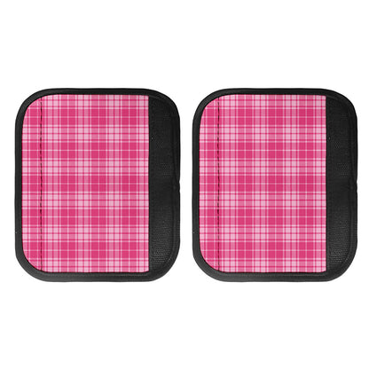 Pink Tartan Pattern Print Handle Covers