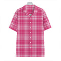 Pink Tartan Pattern Print Hawaiian Shirt
