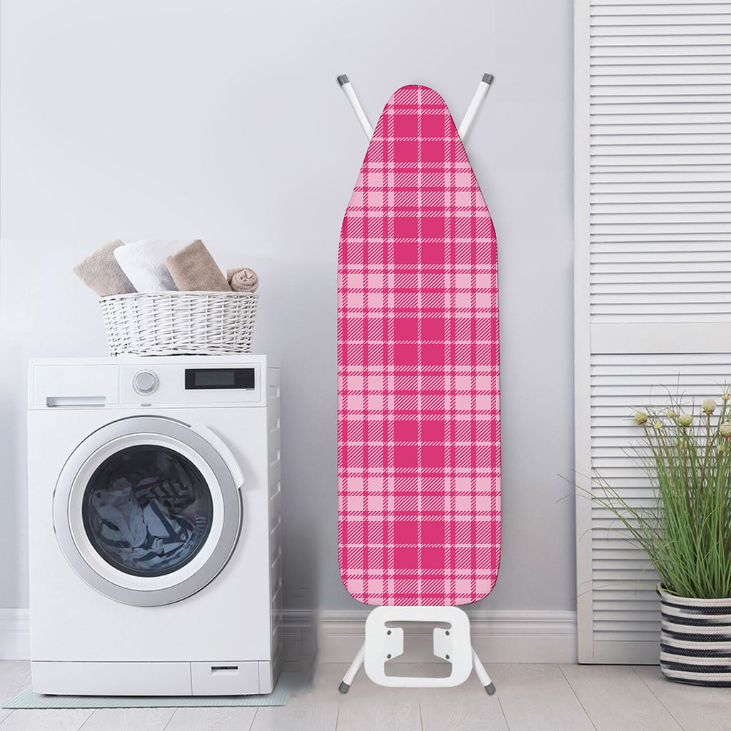 Pink Tartan Pattern Print Ironing Board Cover