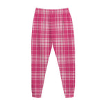 Pink Tartan Pattern Print Jogger Pants