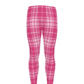 Pink Tartan Pattern Print Men's Leggings