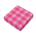 Pink Tartan Pattern Print Outdoor Seat Cushion Cover