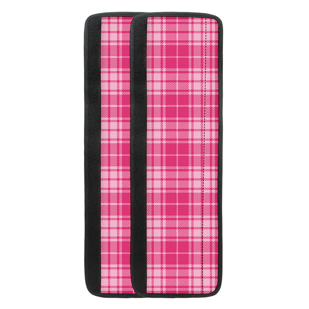 Pink Tartan Pattern Print Refrigerator Handle Covers