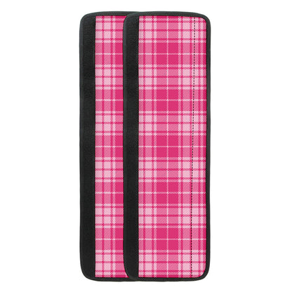 Pink Tartan Pattern Print Refrigerator Handle Covers