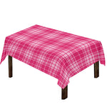 Pink Tartan Pattern Print Tablecloth