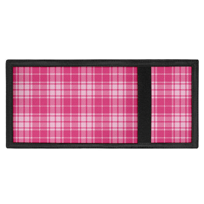 Pink Tartan Pattern Print Trifold Wallet