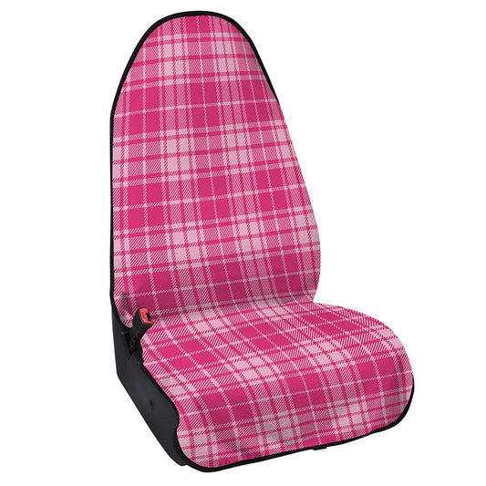 Pink Tartan Pattern Print Waterproof Car Seat Cover