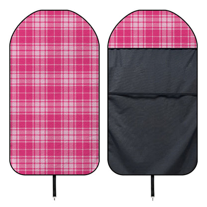 Pink Tartan Pattern Print Waterproof Car Seat Cover
