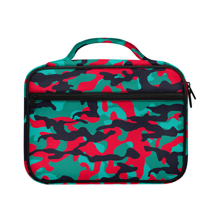 Pink Teal And Black Camouflage Print Briefcase Bible Bag
