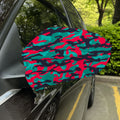 Pink Teal And Black Camouflage Print Car Side Mirror Covers