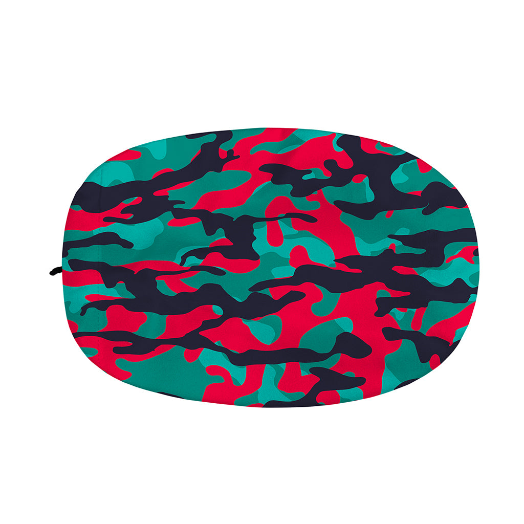 Pink Teal And Black Camouflage Print Car Side Mirror Covers