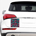 Pink Teal And Black Camouflage Print Car Sticker