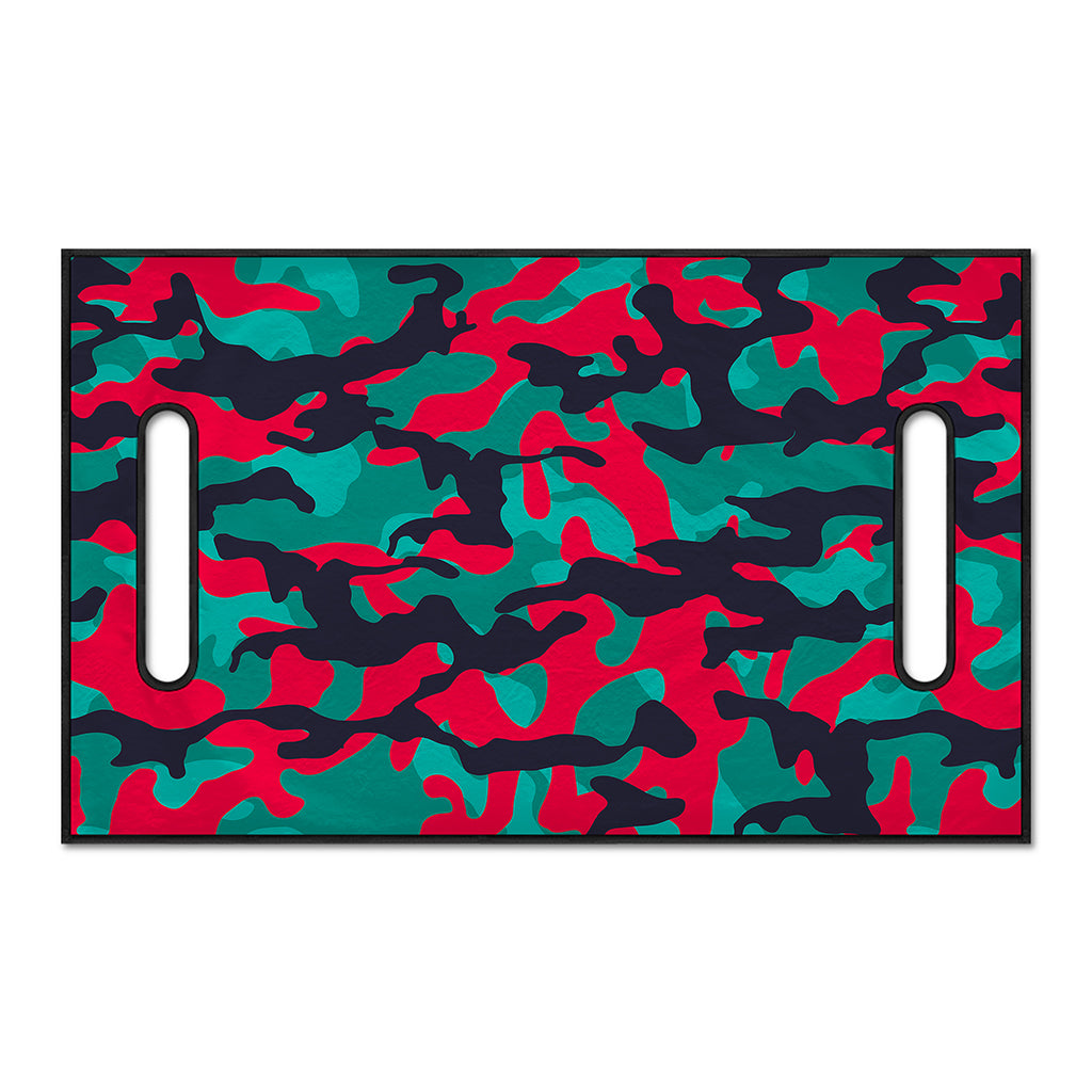 Pink Teal And Black Camouflage Print Golf Cart Seat Cover
