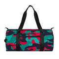 Pink Teal And Black Camouflage Print Gym Bag