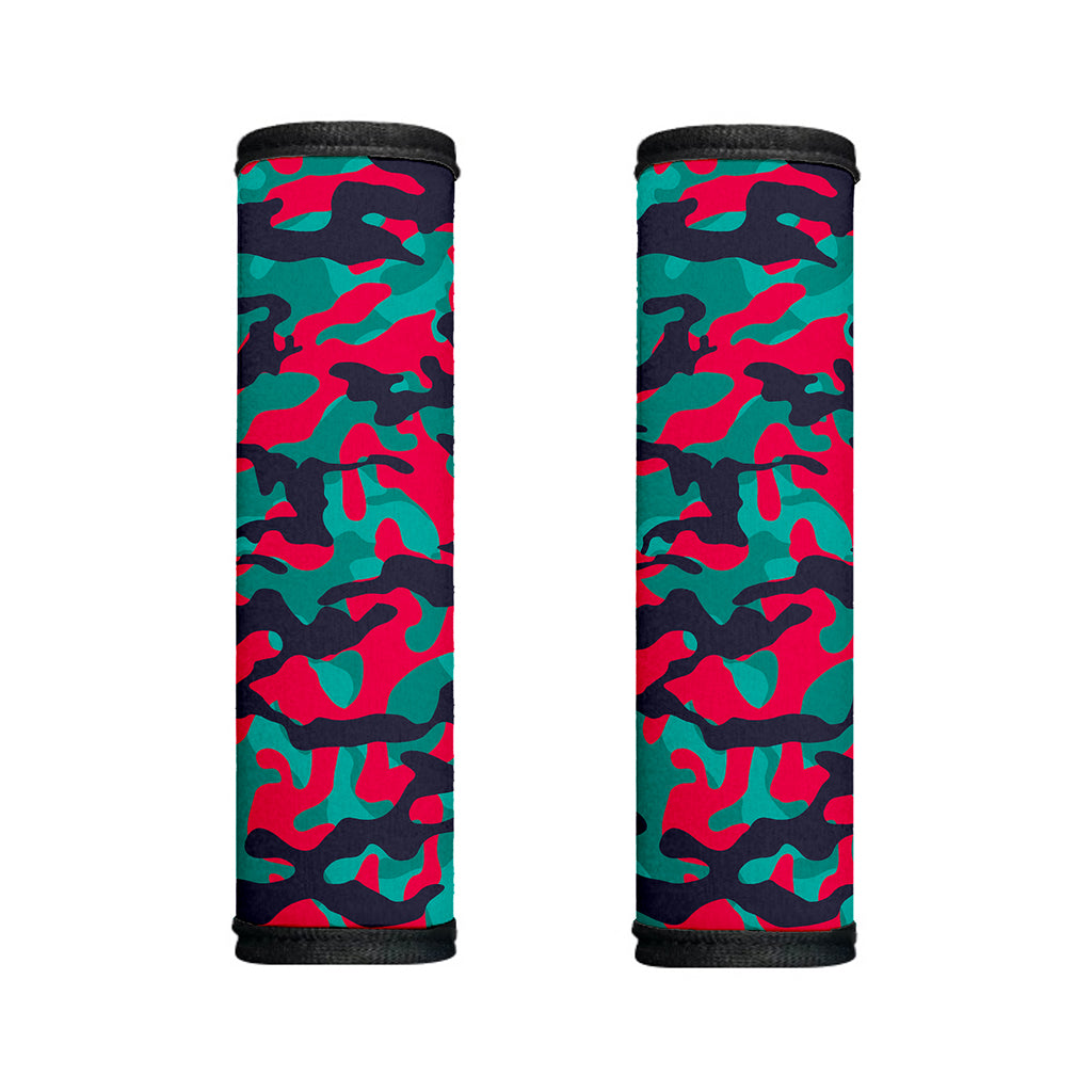 Pink Teal And Black Camouflage Print Handle Covers