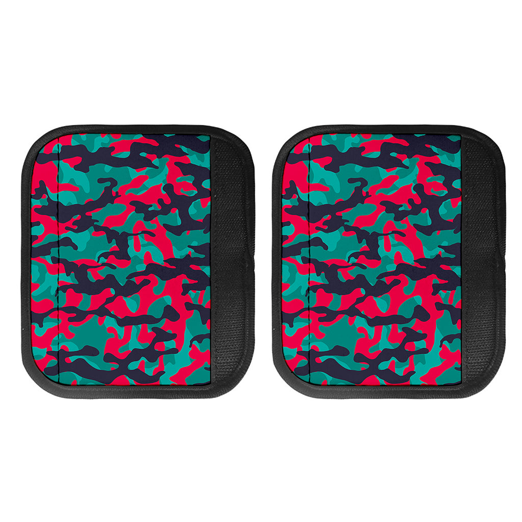 Pink Teal And Black Camouflage Print Handle Covers