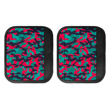 Pink Teal And Black Camouflage Print Handle Covers