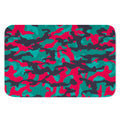 Pink Teal And Black Camouflage Print Indoor Door Mat