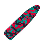 Pink Teal And Black Camouflage Print Ironing Board Cover