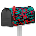 Pink Teal And Black Camouflage Print Mailbox Cover