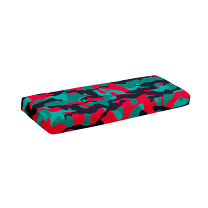 Pink Teal And Black Camouflage Print Piano Keyboard Cover