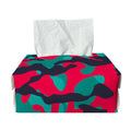 Pink Teal And Black Camouflage Print Rectangle Tissue Box Cover
