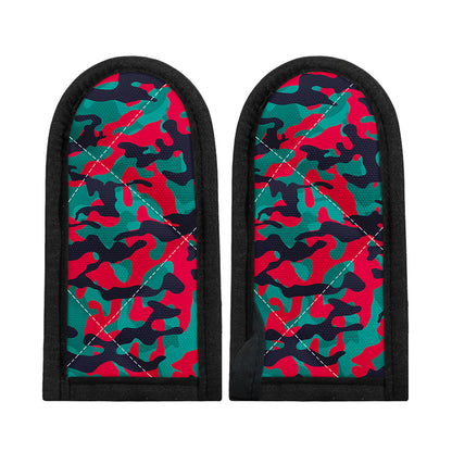 Pink Teal And Black Camouflage Print Skillet Handle Cover
