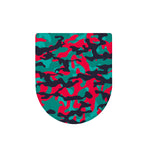 Pink Teal And Black Camouflage Print Toilet Lid Cover