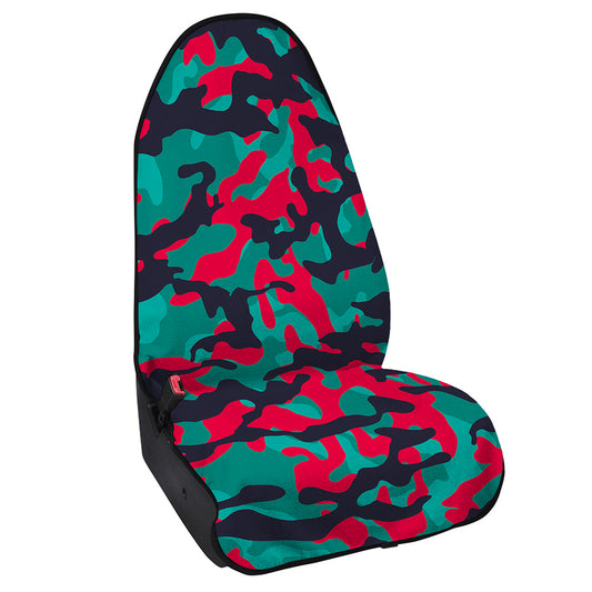 Pink Teal And Black Camouflage Print Waterproof Car Seat Cover
