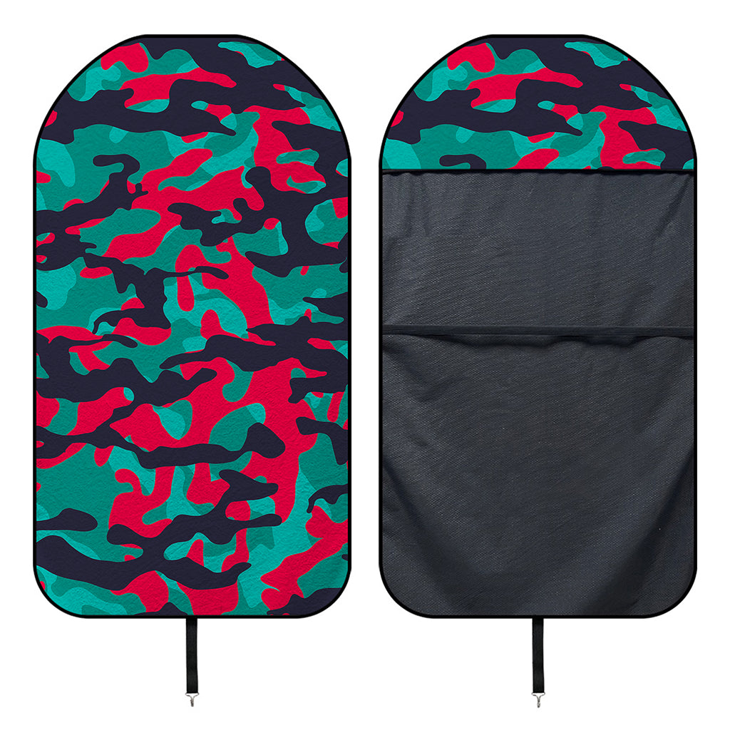 Pink Teal And Black Camouflage Print Waterproof Car Seat Cover