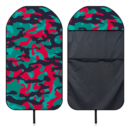 Pink Teal And Black Camouflage Print Waterproof Car Seat Cover