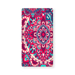 Pink Teal Bohemian Mandala Pattern Print Baby Crib Sheet