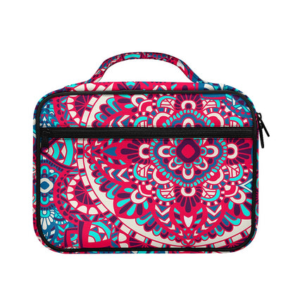 Pink Teal Bohemian Mandala Pattern Print Briefcase Bible Bag