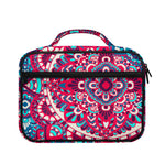 Pink Teal Bohemian Mandala Pattern Print Briefcase Bible Bag
